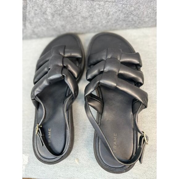 Frame Sandals Le Weston Black Vegan Leather - Picture 5 of 8